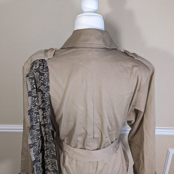 Taupe Double Breasted Trench Coat by Misty Harbor - Picture 2 of 11